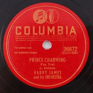 Harry James - Prince Charming / Velvet Moon - 1943 10" 78 rpm Record 36672